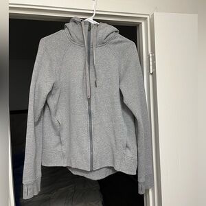 Lululemon Light Gray Zip-Up Hoodie Jacket